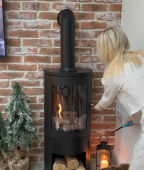 UK brick real fireplace